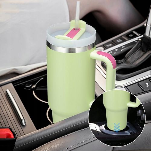 KUBEK TERMICZNY ZE SŁOMKĄ UCHWYTEM NA KAWĘ HERBATĘ SZCZELNY POJEMNY 1200ML na Arena.pl