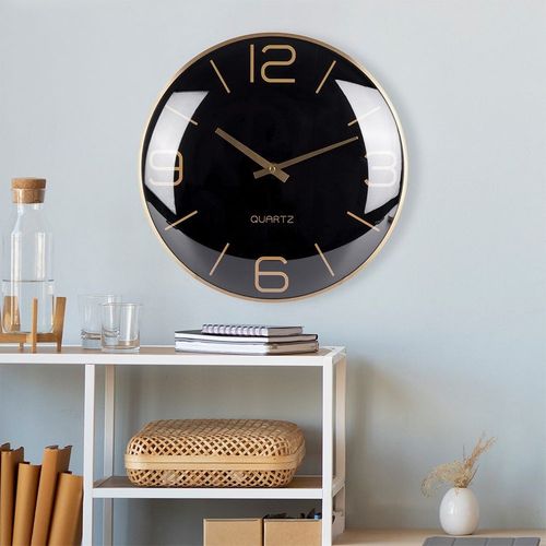 Zegar ścienny złoty czarny 30 cm na Arena.pl