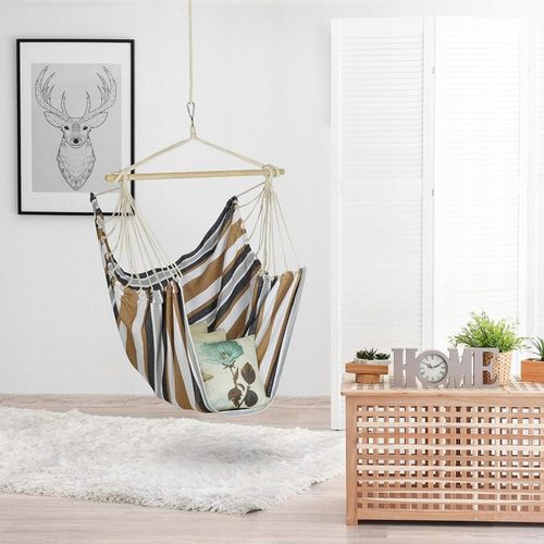 HAMAK FOTEL WISZĄCY OGRODOWY BRAZYLIJSKI BUJANY HUŚTAWKA KOKON BRĄZOWY na Arena.pl