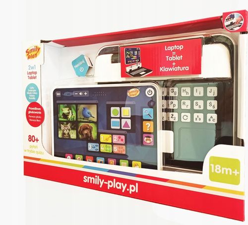 Laptop dla dzieci tablet edukacyjny komputer komputerek 2w1 zabawa i nauka na Arena.pl
