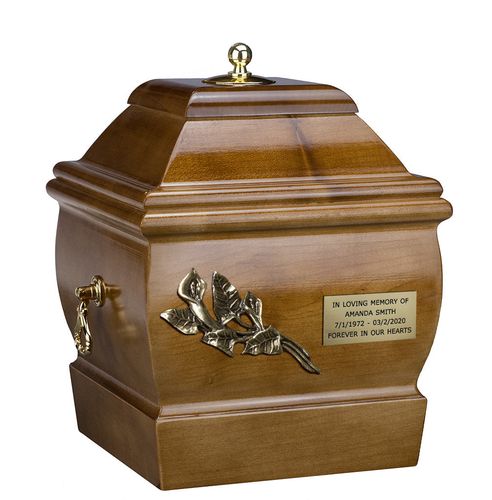 Urna z litego drewna Urna na prochy pogrzebowe dla dorosłych / Plakietka na Arena.pl