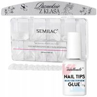 TIPSY CLEAR + KLEJ Isabellenails do przedłużania paznokci + PILNIK