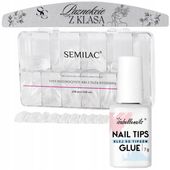 TIPSY CLEAR + KLEJ Isabellenails do przedłużania paznokci + PILNIK