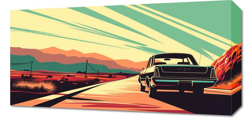 Obraz 60x30cm Droga przez Pustynię zdjęcie 1