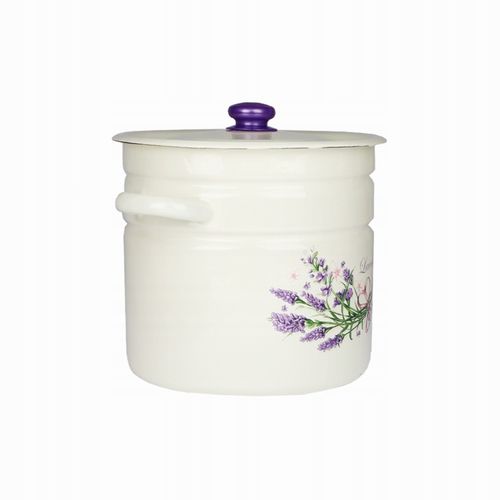 GARNEK EMALIOWANY 12 L POKRYWKA WZÓR LAWENDA DO GOTOWANIA POTRAW PRZETWORÓW na Arena.pl