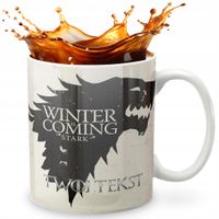 KUBEK 330ml GRAFIKA PREZENT ŚWIĘTA WZÓR - SERIAL GOT TRON SMOK GRA - IMIĘ