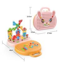 Walizka klocki konstrukcyjne wkrętarka śrubki zestaw majsterkowicza 260 el