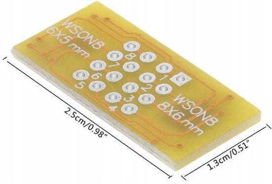 Adapter smd WSON8 ANDK QFN8 DFN8 do DIP z goldpin zdjęcie 3