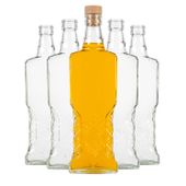 5 sztuk - butelki UKRAINKA 500 ml z korkami na wino nalewki