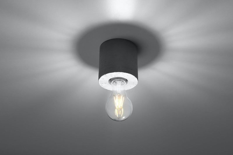 Sufitowa LAMPA natynkowa SL.0678 okrągła OPRAWA plafon tuba downlight betonowy szary zdjęcie 2