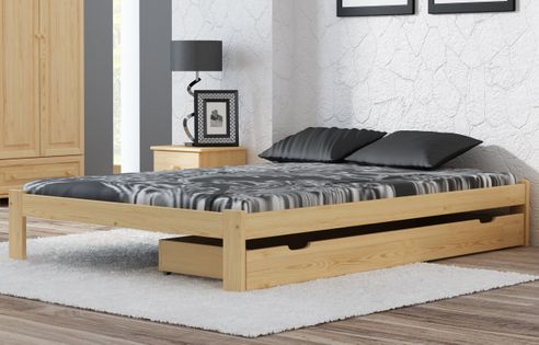 Łóżko IRYS 140x200 sosna + stelaż elastyczny