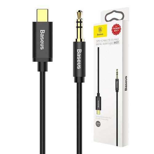 kabel audio usb-c do mini jack 3,5mm baseus yiven 1.2m (czarny) na Arena.pl
