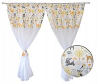Firana dziecięca LEŚNE ZWIERZĘTA STYL SKANDYNAWSKI boho delikatna 300x160