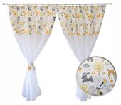 Firana dziecięca LEŚNE ZWIERZĘTA STYL SKANDYNAWSKI boho delikatna 300x160