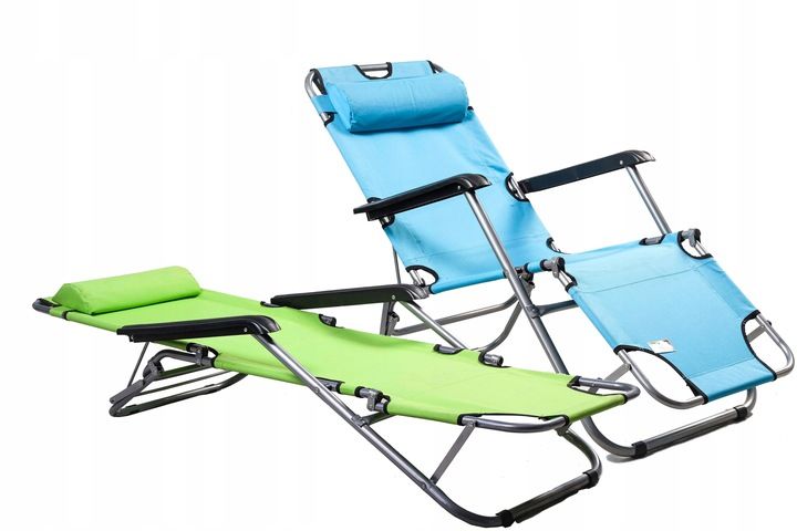Leżak stal zielony Maxima zdjęcie 3