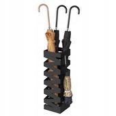 Parasolnik czarny nowoczesny ażurowy Stojak na parasole metalowy 49 cm