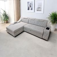 Luksusowy narożnik Comfort funkcja spania pojemnik LED USB wyprzedaż