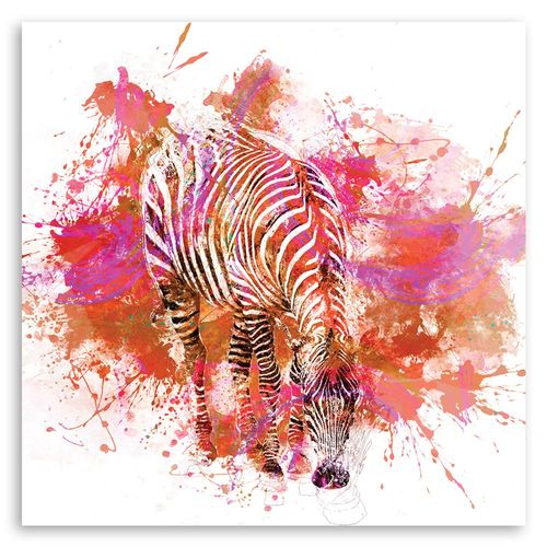 Deco Panel, Abstrakcyjny obraz zebry 40x40 na Arena.pl