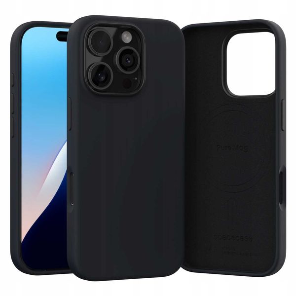 Spacecase Pure Mag Iphone 16 Pro Black zdjęcie 10