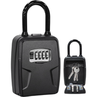 Sejf na klucze ścienny skrzynka kasetka na kod szyfr czarna zewnętrzna