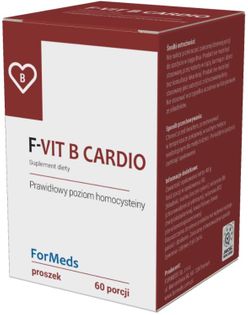 F-Vit B Cardio Witamina B12 1000mcg + Witamina B6 25mg + Kwas foliowy 1000mcg 60 porcji 48g ForMeds