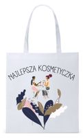 Dla Kosmetyczki Na Prezent Torba Eco Biała Shopper Z Nadrukiem Ze Zdjęciem