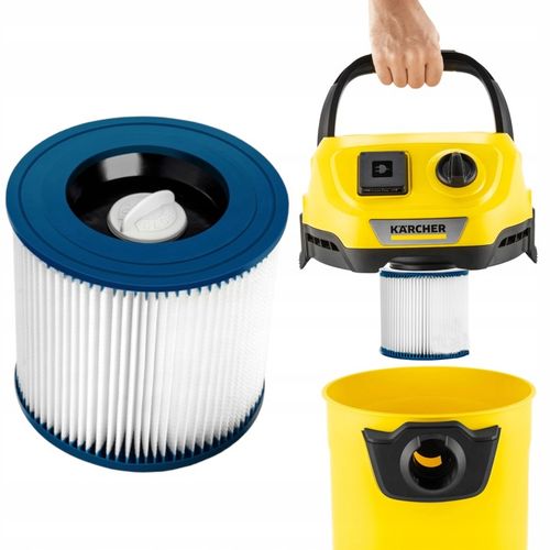 10x WORKI SYNTETYCZNE+ FILTR ZMYWALNY DO ODKURZACZA KARCHER WD3 KWD3 na Arena.pl