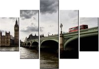 70 100CM OBRAZ 5 ELEM NA MOŚCIE DRUK PŁÓTNO