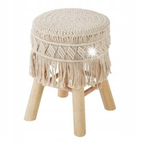 STOŁEK okrągły BOHO TABORET do toaletki wys. 42 cm