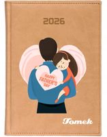 KALENDARZ A5 2026 DZIENNY planer Z NADRUKIEM prezent dla taty + imię