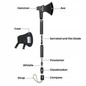 Siekiera wielofunkcyjna survivalowa topór myśliwski stal etui Adimanti AXE