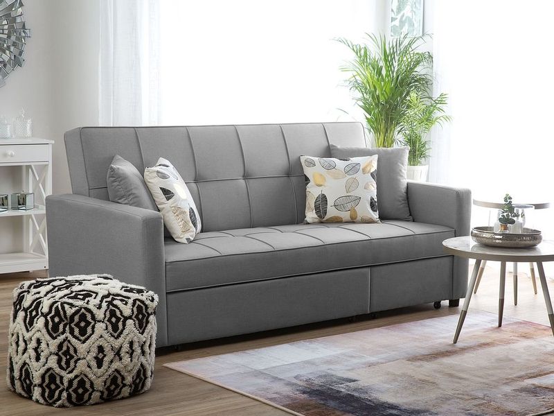 Sofa rozkładana jasnoszara GLOMMA zdjęcie 2