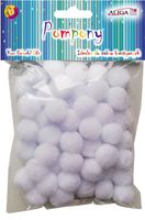 pompony 60szt. białe 2cm | pom-401