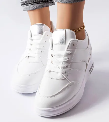Białe sneakersy na koturnie CinqMars 41 na Arena.pl