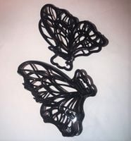 klamra czarna motyl metal 12szt. | 1651