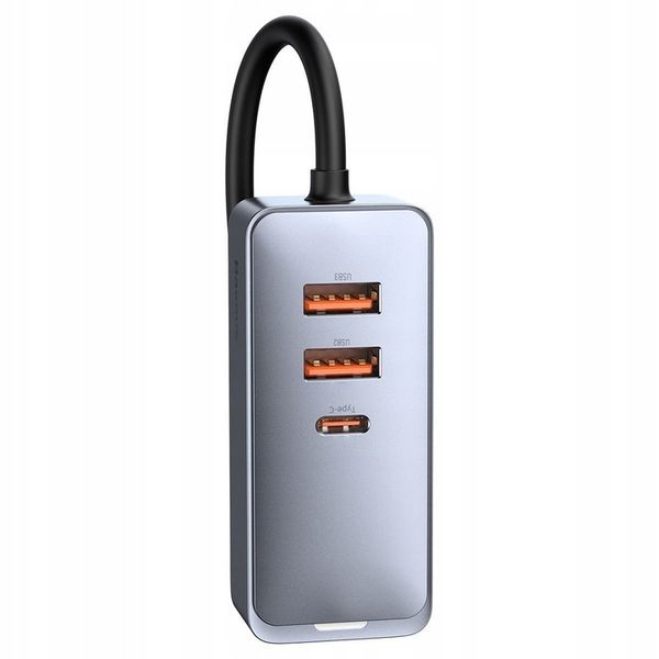 Ładowarka samochodowa Baseus Share Together 2x USB, 2x USB-C, 120W zdjęcie 8