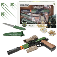 Zestaw Żołnierza Pistolet Nóż Taktyczny Odznaka Wyposażenie Wojskowe M034