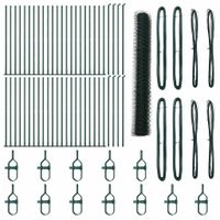 Ogrodzenie z słupkami Zielony 1.2 x 100 m Stal pokryta PCV