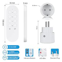 Gniazdka radiowe SURNICE z Pilotem, 2300 W, 3 gniazda