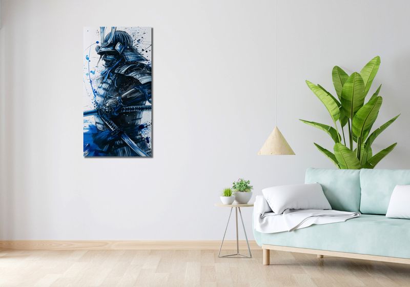 Obraz 50x100cm Samuraj w Błękicie zdjęcie 2