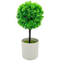 BUKSZPAN W DONICZCE ROŚLINA DEKORACYJNA KULA SZTUCZNE DRZEWKO 25cm