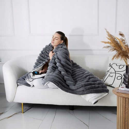 Koc elektryczny DUŻY 180x160 Mata grzewcza Yoer pilot LCD gruby 160W +Timer na Arena.pl