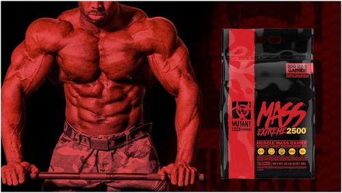 Gainer 9kg Bcaa L-glutamina Mutant Mass XXXtreme MASA SIŁA wanilia na Arena.pl