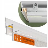 Profil LED Cieniowy Dystansowy Przyścienny Aluminiowy Do Płyt GK WPUST 2M