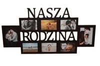 Multirama ramka na zdjęcia z napisem Nasza Rodzina mdf 8 zdjęć