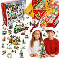 KALENDARZ ADWENTOWY ŚWIĄTECZNY KLOCKI KONSTRUKCYJNE 24 OKIENKA PREZENT