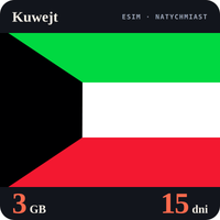 Karta eSIM Internet Kuwejt 3 GB na 15 dni - bez rejestracji
