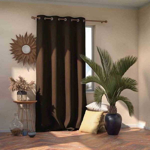 CURT/AH/BLACKOUT/EYELETS/D.BROWN/140X270/1PC zdjęcie 4