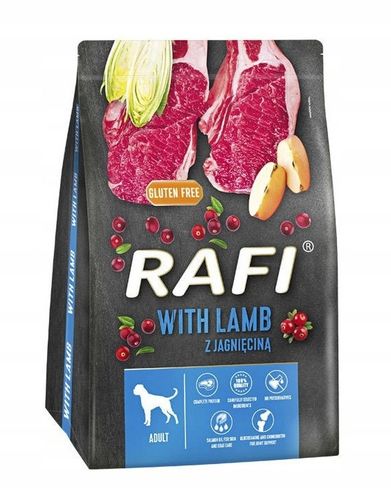 RAFI karma sucha dla psa dorosłego z jagnięciną 3kg DOLINA NOTECI na Arena.pl