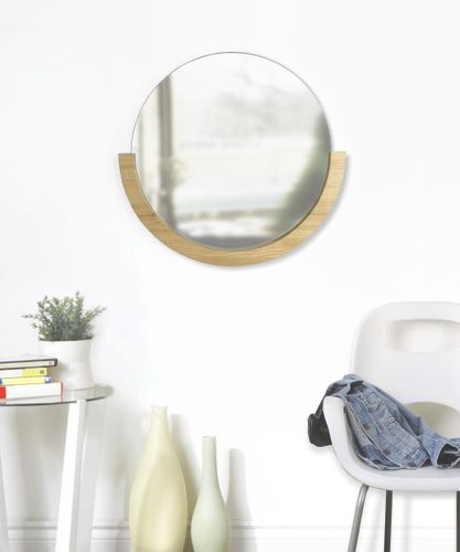 Umbra Lustro ścienne okrągłe DREWNO na Arena.pl